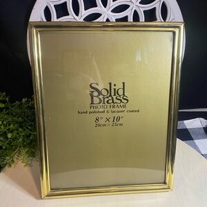 Vintage Solid Brass 8 x 10 Photo Frame - Gold Made in Korea